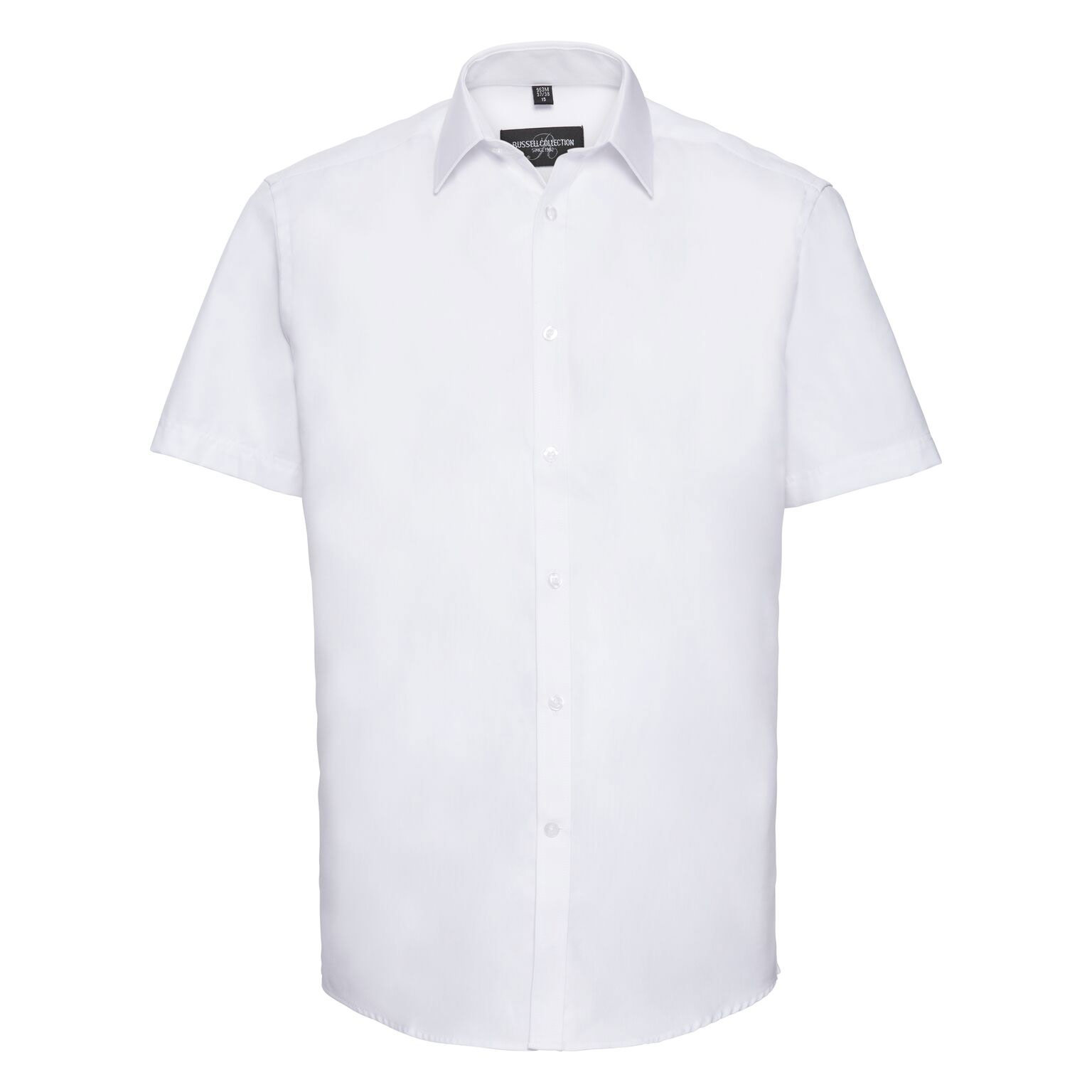R963M-Mens Short Sleeve Herringbone Shirt
